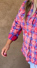 Load image into Gallery viewer, RYANN bleached look flannel button up
