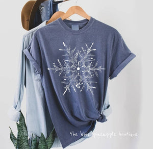 Snowflakes and Blue Jeans Christmas/Winter tee