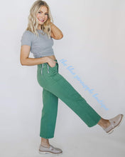 Load image into Gallery viewer, CARA Garment Dyed Cropped Wide-Leg Denim
