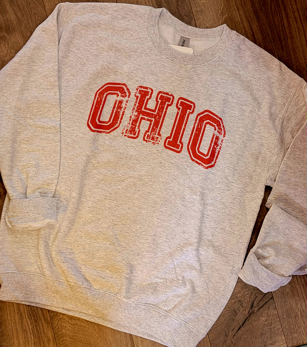 Custom Distressed GAME DAY Ohio Sweatshirt