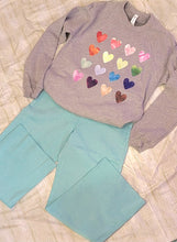 Load image into Gallery viewer, Watercolor Hearts French Terry Sweatshirt
