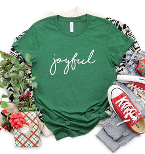 JOYFUL simple script graphic tee