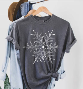 Snowflakes and Blue Jeans Christmas/Winter tee