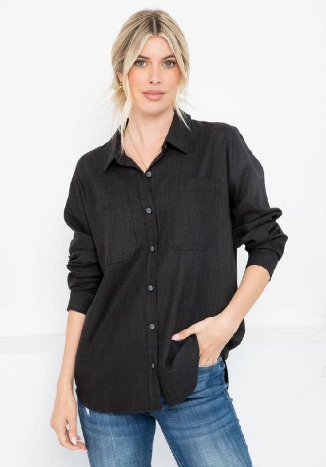 Maxwell Linen Blend Oversized Shirt