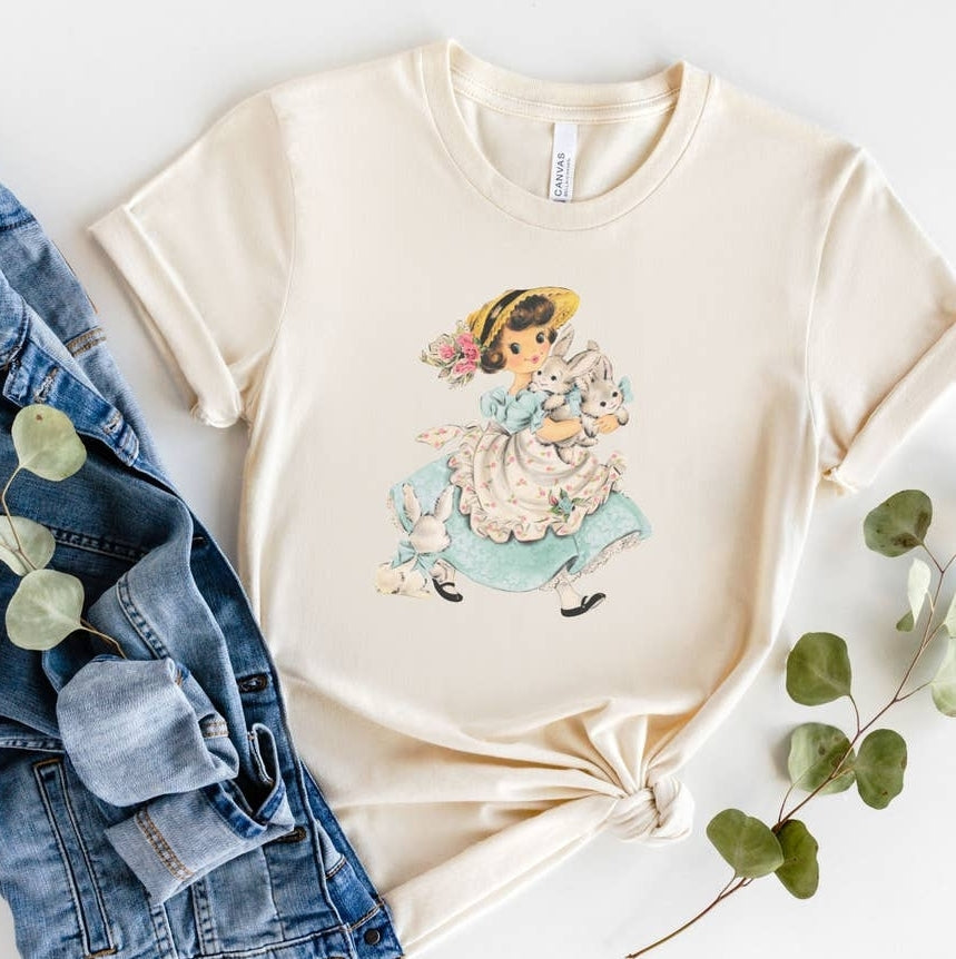 Vintage Spring Easter Bunny tee