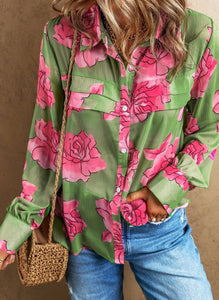 Rose Garden Pleated Detailed Blouse