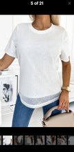 Load image into Gallery viewer, Summer Moon white sequin casual tee
