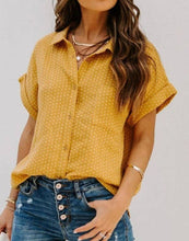 Load image into Gallery viewer, Sunny Delights Button Up Summer Blouse
