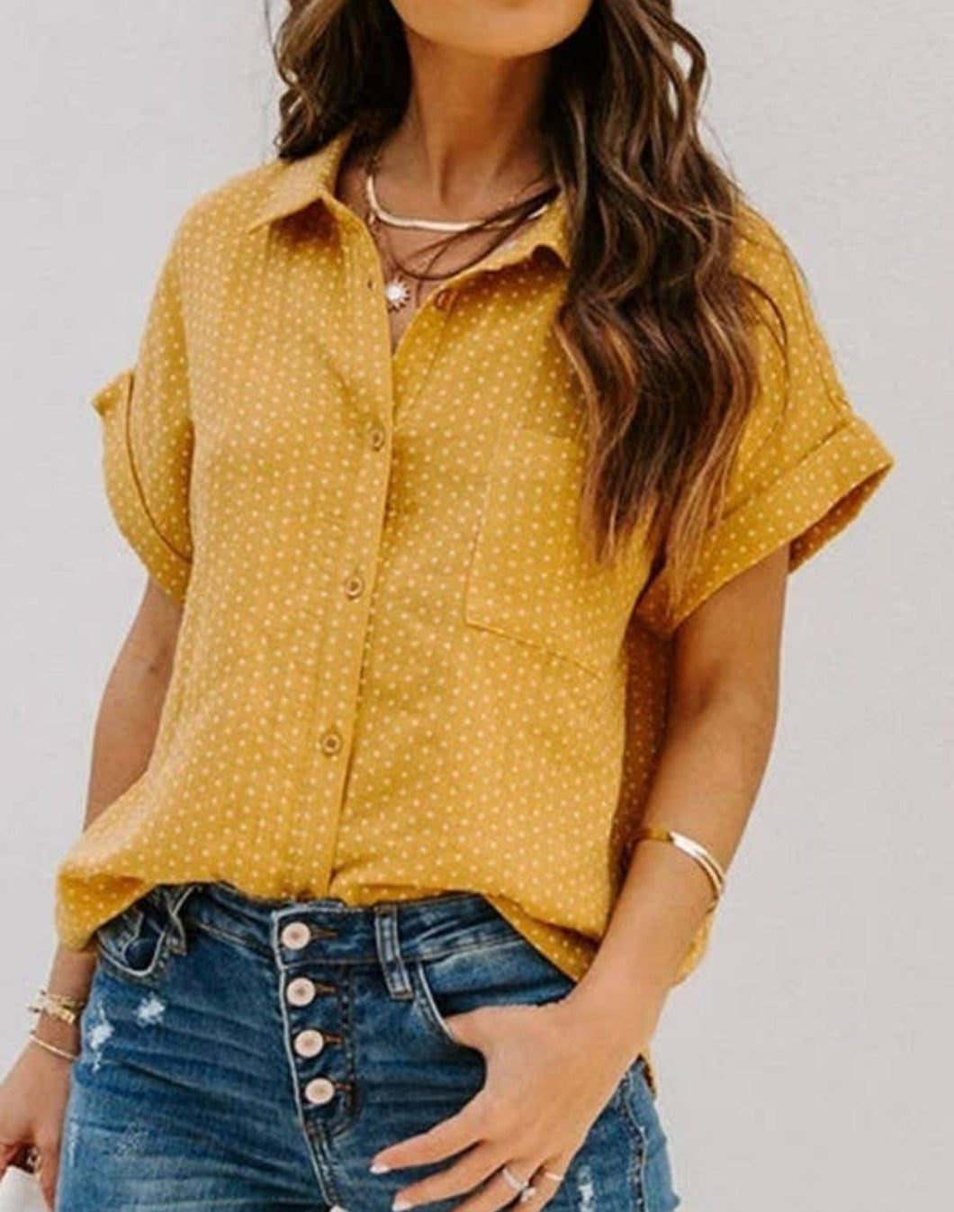 Sunny Delights Button Up Summer Blouse