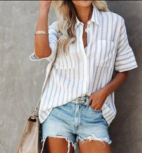 Load image into Gallery viewer, Beach Stroll Airy Summer Blouse
