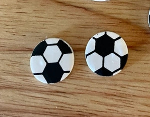 EJ CLAY Soccer Stud Earrings