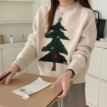 Load image into Gallery viewer, Primitive Christmas Tree crewneck sweater
