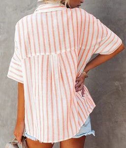 LAID BACK VIBE Button Up Top