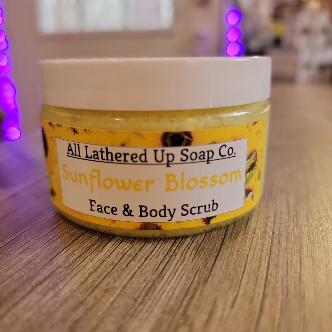 All Lathered Up  Face & Body Scrub - Sunflower Blossom