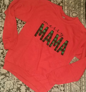 Merry Mama Christmas crewneck sweatshirt