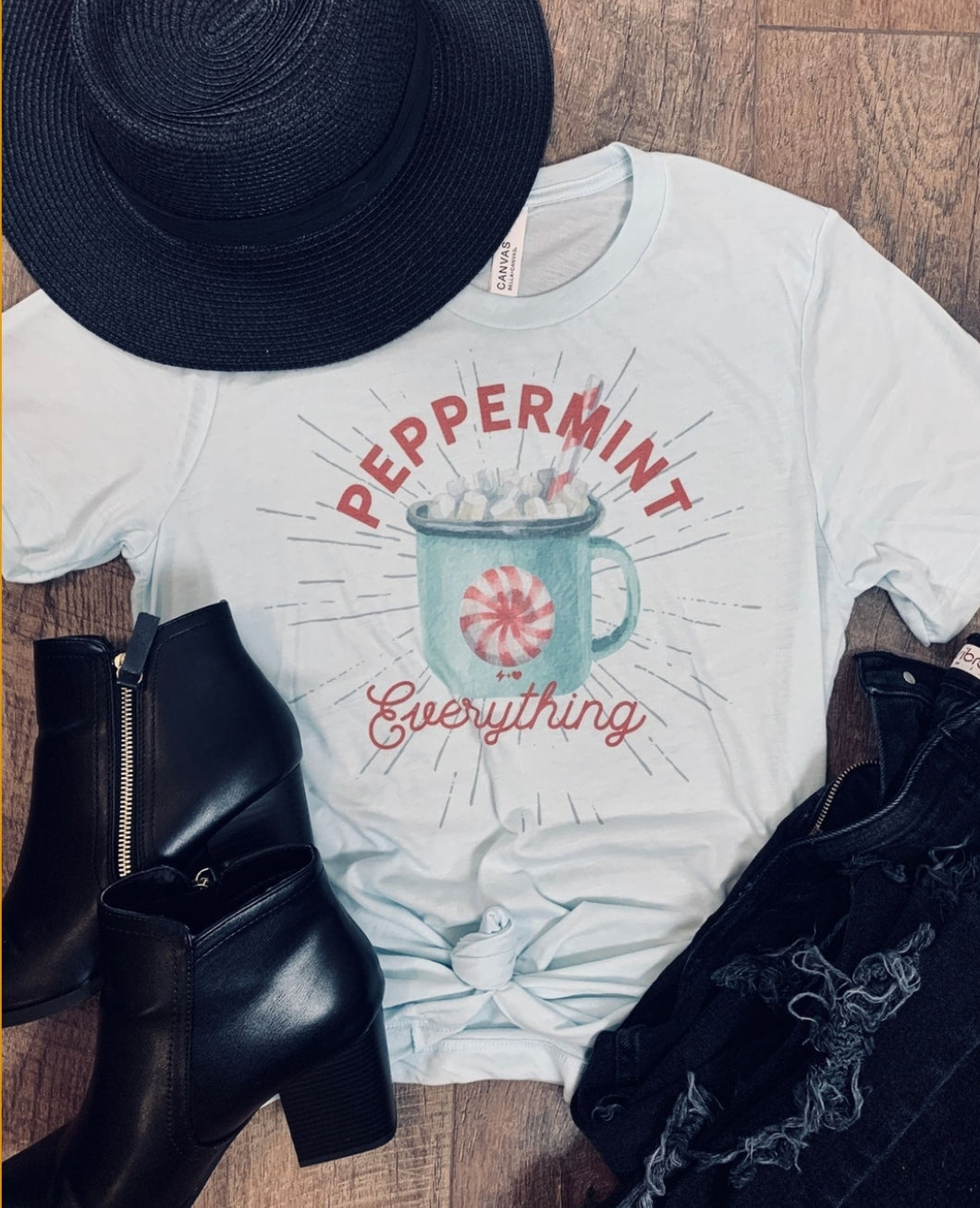 'Peppermint Everything' Holiday/Christmas tee