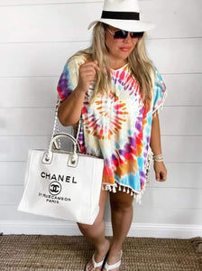 Tie-Dye Beach Coverup