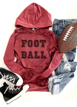 Load image into Gallery viewer, FOOTBALL vintage wash GAME DAY hoodie
