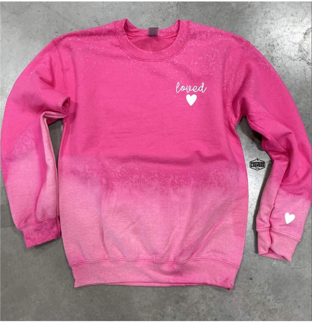 Loved Pink Tie Dye Sweatshirt