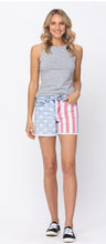 Load image into Gallery viewer, Judy Blue Stars and Stripes Mid-Rise Shorts - Style 150025
