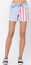 Load image into Gallery viewer, Judy Blue Stars and Stripes Mid-Rise Shorts - Style 150025
