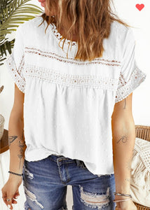 Summer Breeze Swiss Dot Casual Top