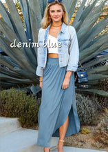 Load image into Gallery viewer, French Terry Casual Maxi Skirt
