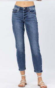 Judy Blue 82277 Mid-Rise Squeaky Clean Boyfriend Jeans