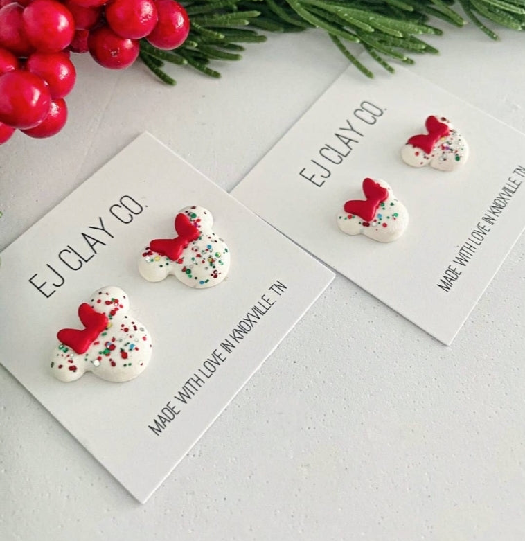 Magical Mouse Festive Glitter Stud Earrings