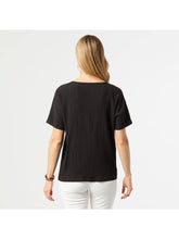 Load image into Gallery viewer, Tinto Crinkle Gauze Tassel Top in Black
