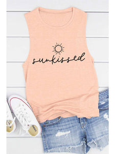 Sunkissed flowy slub muscle tank