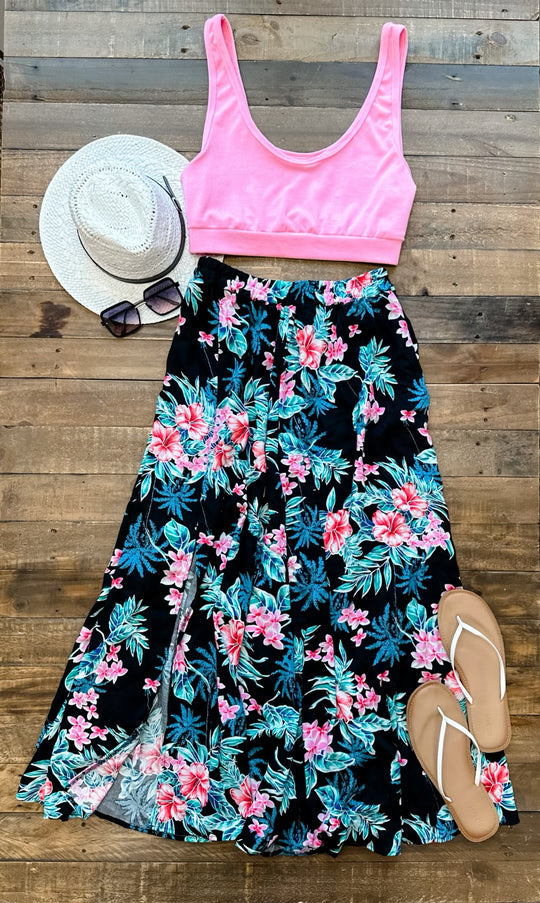 Palm Days Maxi Skirt